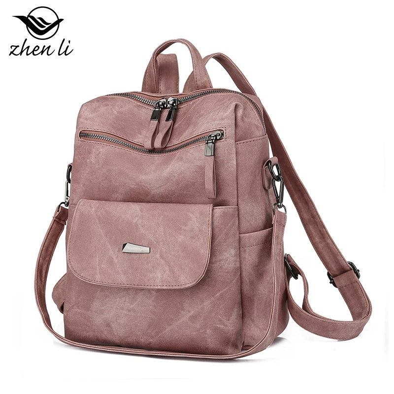 zhenli bags large capacity cross-border women’s backpacks women’s backpacks retro backpacks women’s bags