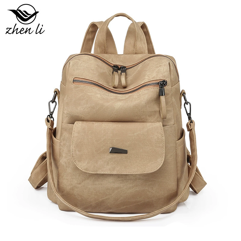 zhenli bags large capacity cross-border women's backpacks women's backpacks retro backpacks women's bags - Image 2
