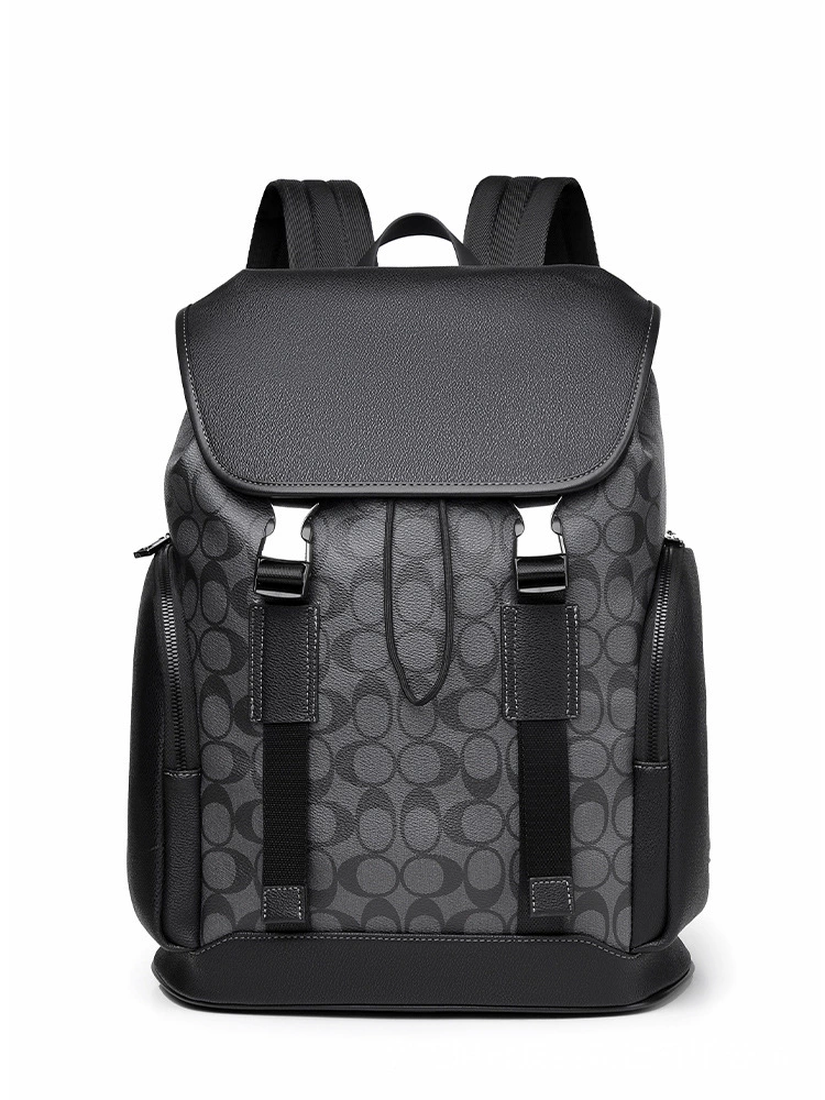 High-end leather backpack, waterproof business commuter computer bag, men’s large-capacity travel men’s casual backpack