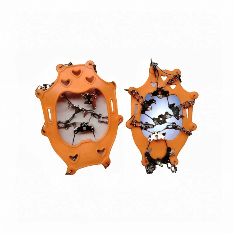 ZS Tactical Enhanced 19-Tooth Chain Stainless Steel Chain Plus TPR Material Mountaineering and Rock Climbing Equipment 8 Teeth