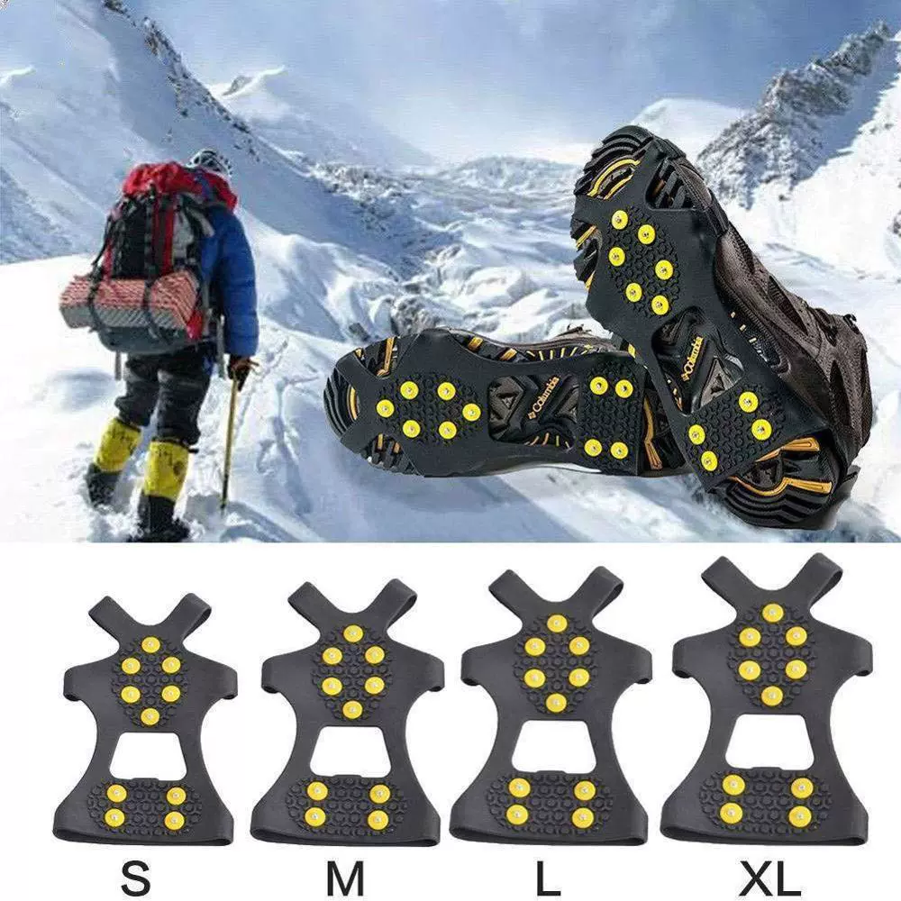 Silicone 10-nail crampon outdoor snow anti-slip eight-tooth crampon anti-slip shoe cover 24-tooth invisible 5-nail anti-slip artifact