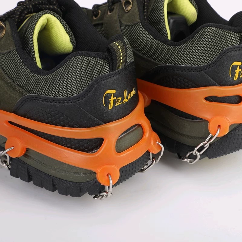 Outdoor supplies snow claw equipment non-slip shoe covers shoe spikes steel chain ice climbing rock climbing non-slip 8-tooth crampons - Image 4