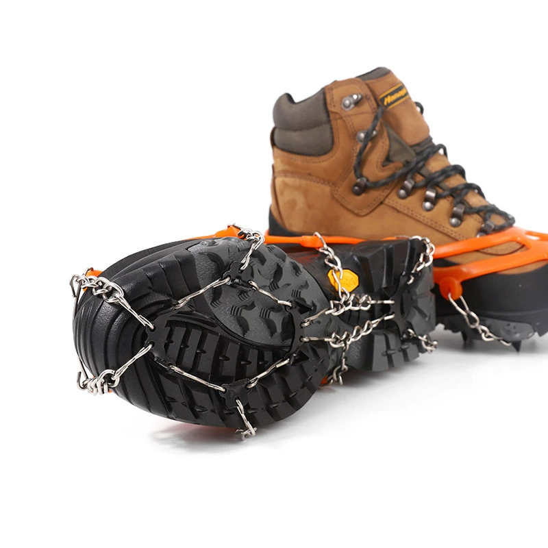 Crampons, outdoor 8-tooth snow non-slip shoe covers, snow claws, mountaineering non-slip shoe spikes, chain shoe covers, eight-tooth ice grippers - Image 4