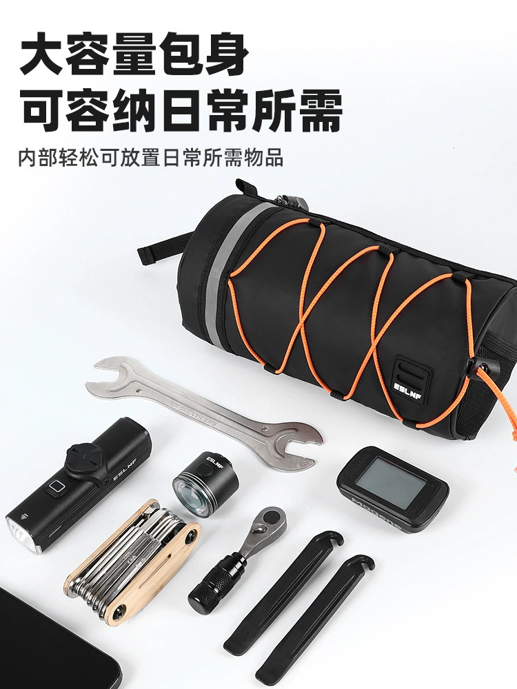 ESLNF bicycle bag, front bag, large capacity waterproof front beam bag, mountain road bike riding bag, riding equipment - Image 3