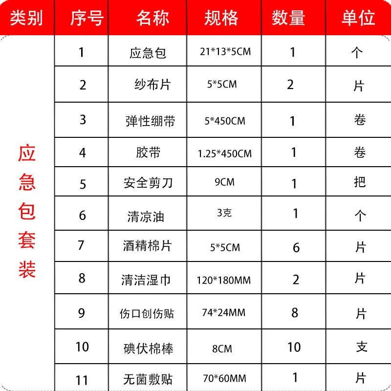 Kanazawa Family Outdoor First Aid Kit EVA Hard Shell 34-piece Emergency Set Car Escape Kit Factory Direct Sales - Image 3