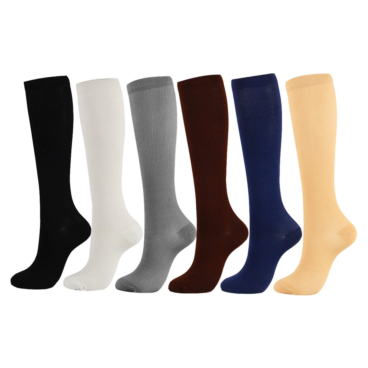 Amazon’s hot-selling sports cycling socks for men and women, compression socks for running, comfortable colorful solid color compression socks, factory direct sales