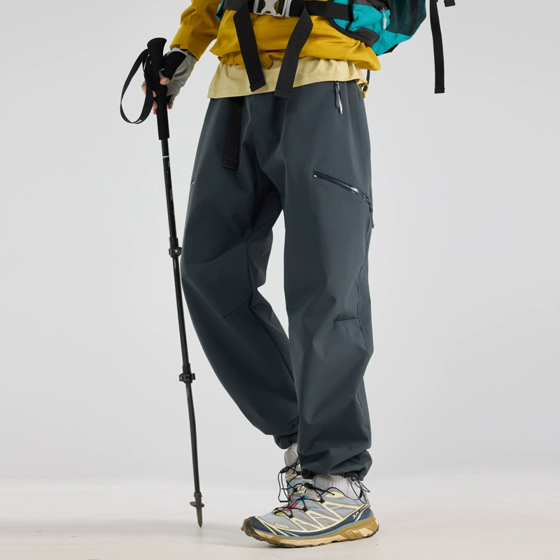 Three-in-one assault pants for women, removable casual pants for men, windproof and waterproof, velvet and thickened mountaineering ski pants