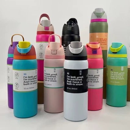 Amazon cross-border owala freesip double drink sports water bottle handle bounce cup 304 stainless steel thermos cup