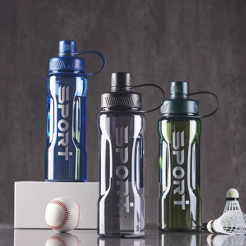 Large-capacity fitness water bottle, drop-proof and leak-proof, plastic boy’s high-looking cup, high temperature resistant pc space water cup