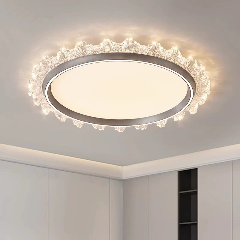 Master bedroom ceiling lamp modern light luxury bedroom eye protection round lamp minimalist smart study new high-end lamps