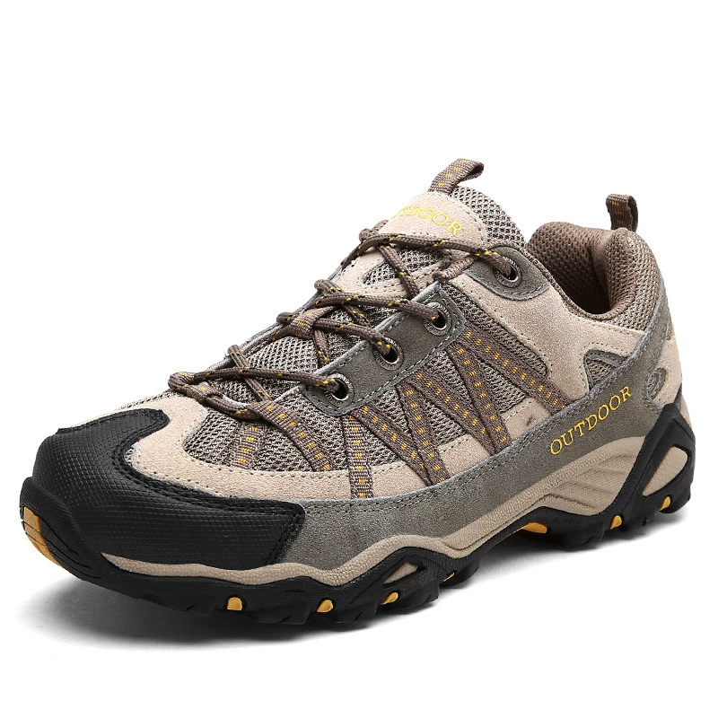 Foreign trade leaky hiking shoes for men and women waterproof and non-slip summer leather breathable outdoor sports hiking shoes climbing shoes