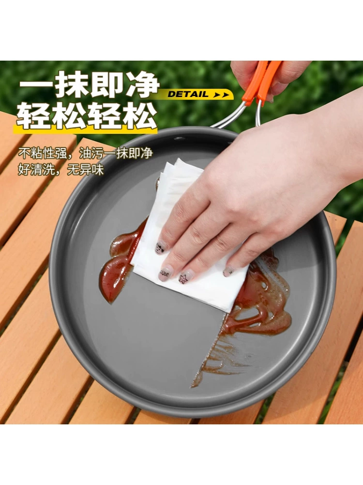 Outdoor pots, camping cookware, cassette stove, picnic set pot, camping cooking pot, portable kettle, picnic set - Image 4