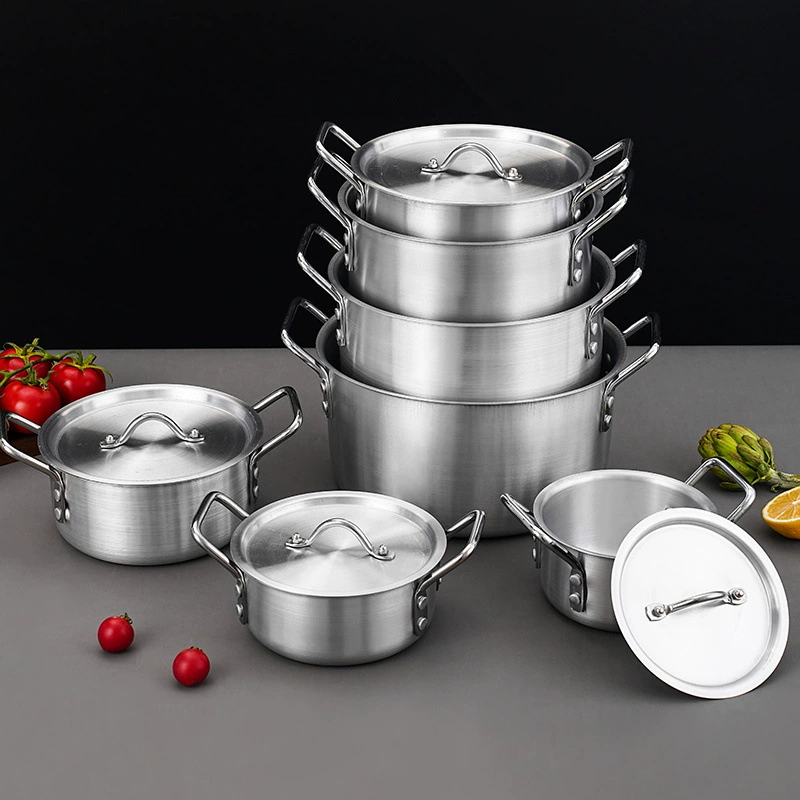Manufacturer African foreign trade aluminum pot 7-piece set pot aluminum sanded aluminum pot set 7in1