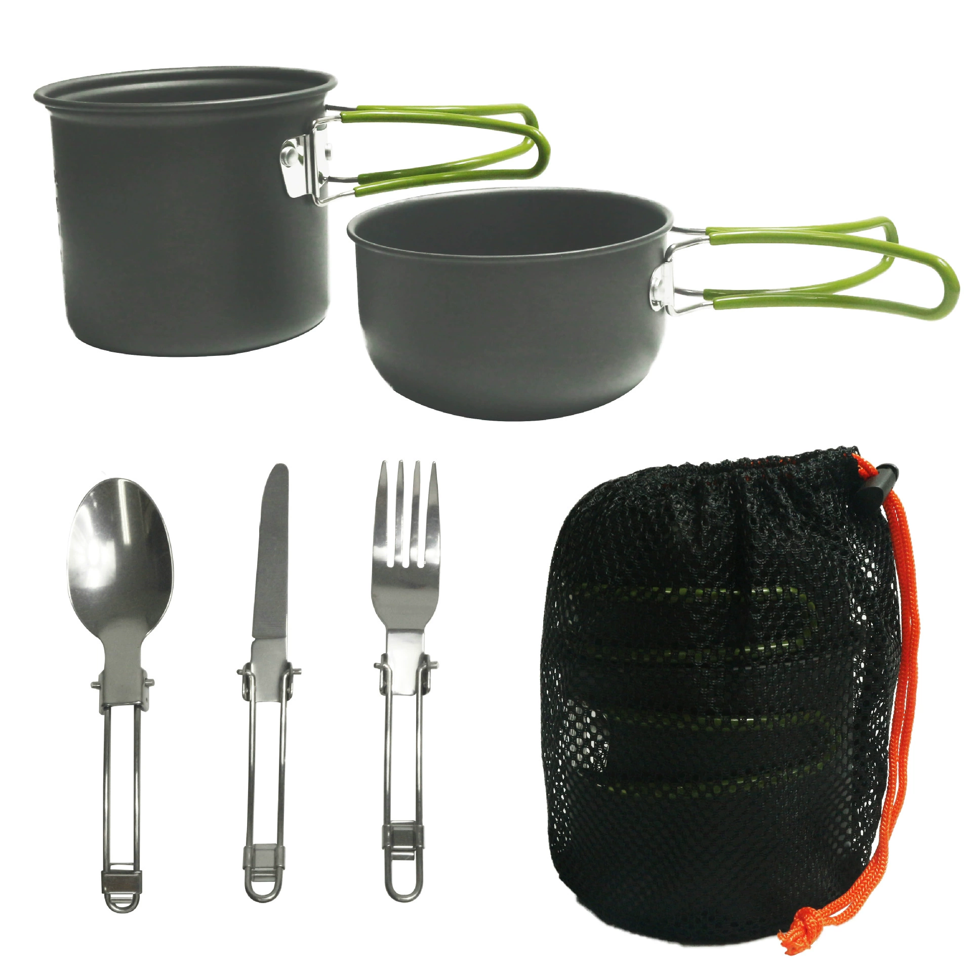 Outdoor products Amazon best selling outdoor pot set for 1-2 people portable camping cookware with tableware DS-101 - Image 3