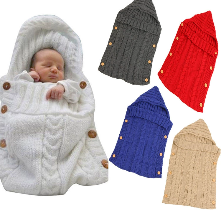 Amazon’s best-selling autumn and winter baby knitted wool sleeping bags, button sleeping bags, children’s sleeping bags, stroller sleeping bags